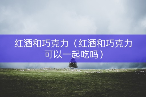 红酒和巧克力（红酒和巧克力可以一起吃吗）
