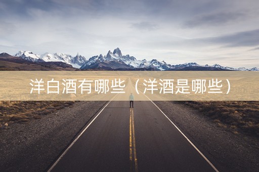 洋白酒有哪些（洋酒是哪些）