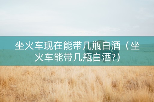 坐火车现在能带几瓶白酒（坐火车能带几瓶白酒?）