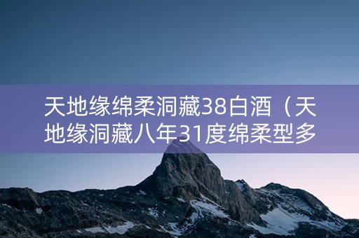 天地缘绵柔洞藏38白酒（天地缘洞藏八年31度绵柔型多少钱）