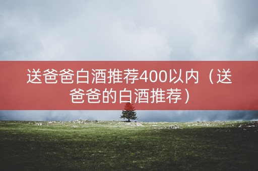 送爸爸白酒推荐400以内（送爸爸的白酒推荐）