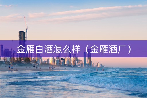 金雁白酒怎么样（金雁酒厂）