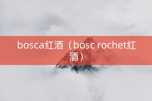 bosca红酒（bosc rochet红酒）