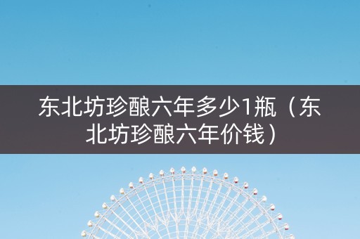 东北坊珍酿六年多少1瓶（东北坊珍酿六年价钱）