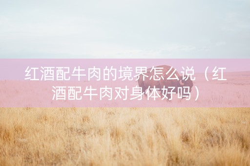 红酒配牛肉的境界怎么说（红酒配牛肉对身体好吗）