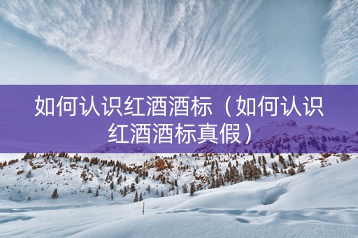 如何认识红酒酒标（如何认识红酒酒标真假）