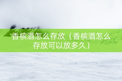 香槟酒怎么存放（香槟酒怎么存放可以放多久）