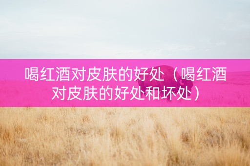 喝红酒对皮肤的好处（喝红酒对皮肤的好处和坏处）