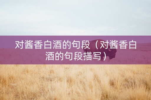 对酱香白酒的句段（对酱香白酒的句段描写）