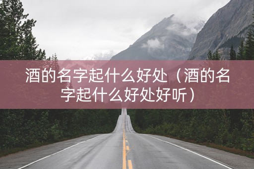 酒的名字起什么好处（酒的名字起什么好处好听）