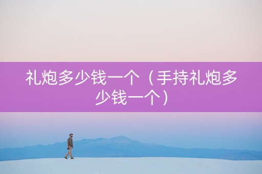 礼炮多少钱一个（手持礼炮多少钱一个）