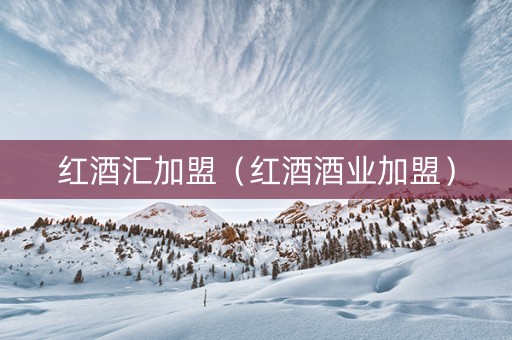 红酒汇加盟（红酒酒业加盟）