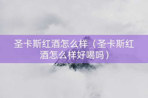 圣卡斯红酒怎么样（圣卡斯红酒怎么样好喝吗）