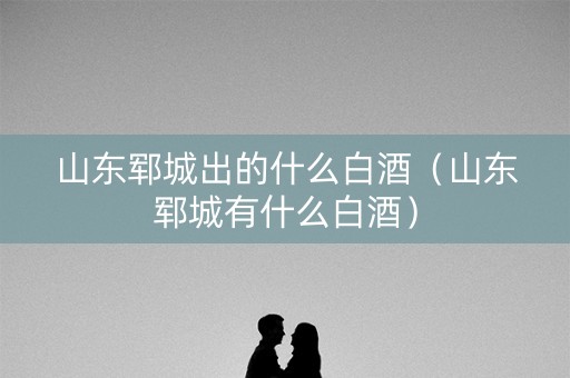 山东郓城出的什么白酒（山东郓城有什么白酒）