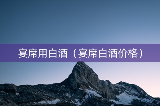 宴席用白酒（宴席白酒价格）