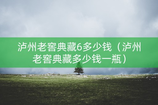 泸州老窖典藏6多少钱（泸州老窖典藏多少钱一瓶）