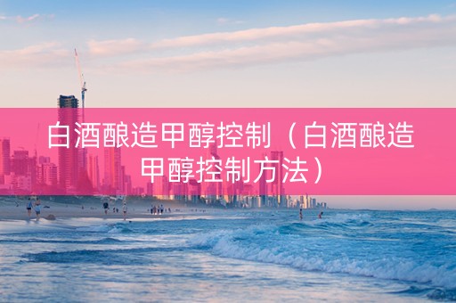 白酒酿造甲醇控制（白酒酿造甲醇控制方法）