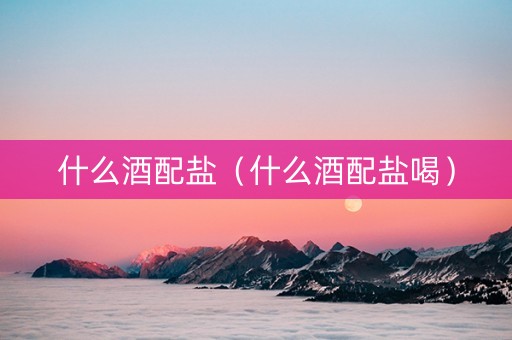 什么酒配盐（什么酒配盐喝）