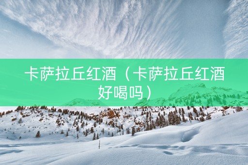 卡萨拉丘红酒（卡萨拉丘红酒好喝吗）
