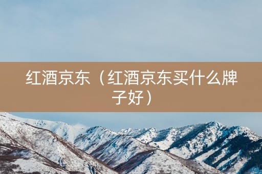 红酒京东（红酒京东买什么牌子好）