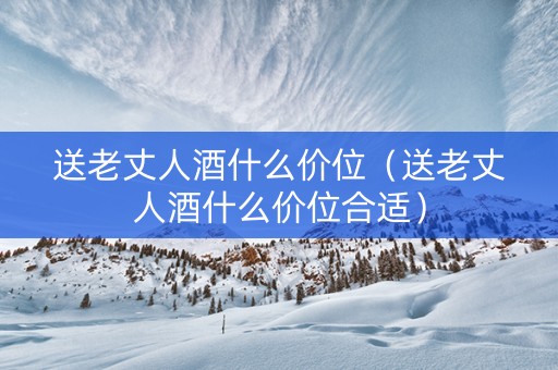 送老丈人酒什么价位（送老丈人酒什么价位合适）