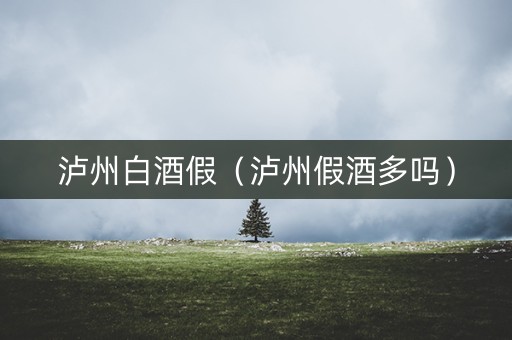 泸州白酒假（泸州假酒多吗）