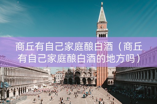 商丘有自己家庭酿白酒（商丘有自己家庭酿白酒的地方吗）
