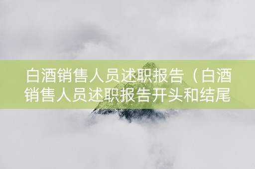 白酒销售人员述职报告（白酒销售人员述职报告开头和结尾）