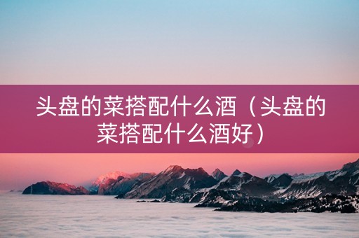 头盘的菜搭配什么酒（头盘的菜搭配什么酒好）