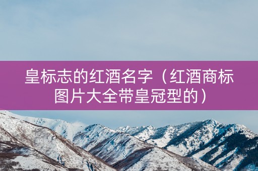 皇标志的红酒名字（红酒商标图片大全带皇冠型的）