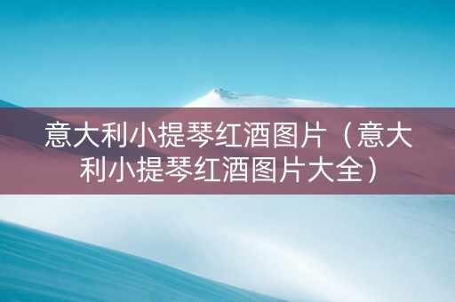 意大利小提琴红酒图片（意大利小提琴红酒图片大全）