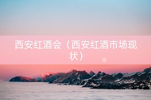 西安红酒会（西安红酒市场现状）