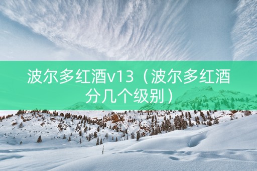 波尔多红酒v13（波尔多红酒分几个级别）