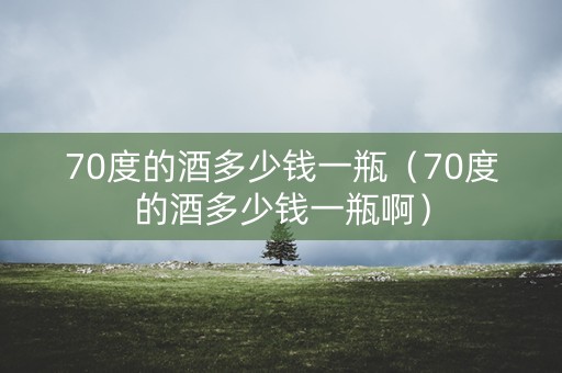 70度的酒多少钱一瓶（70度的酒多少钱一瓶啊）