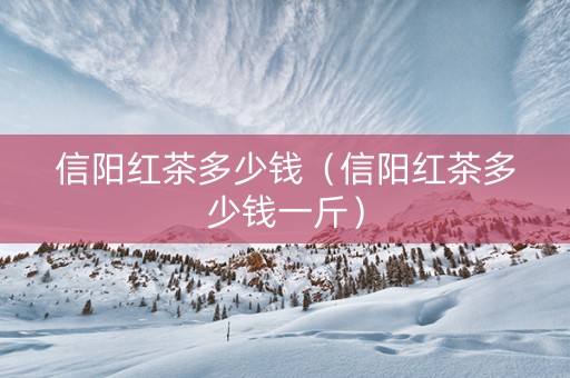 信阳红茶多少钱（信阳红茶多少钱一斤）